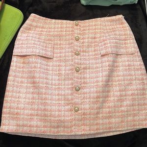 Pink lady button up skirt